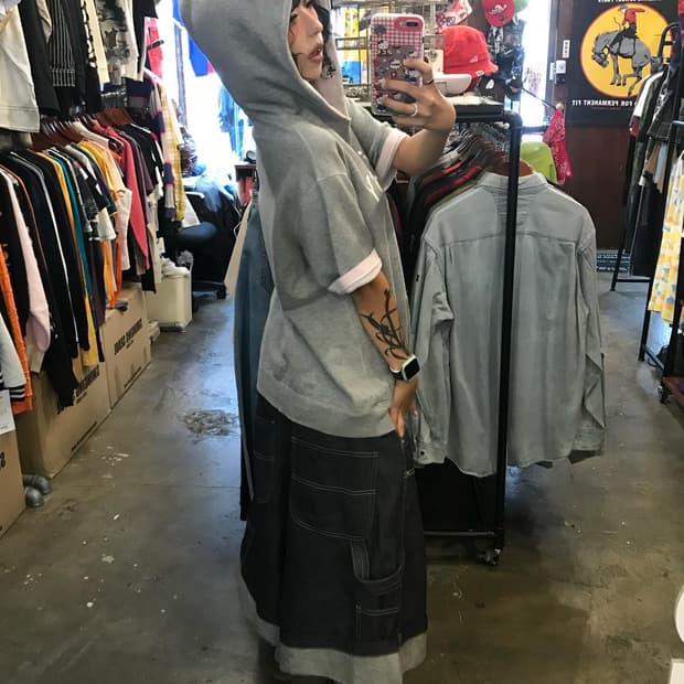 Stussy Logo Half Hood Sweat Shirt