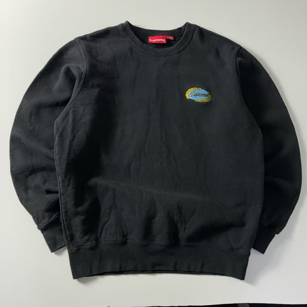 Supreme 슈프림 체인로고 블랙 맨투맨