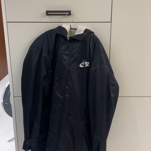 나이키 NSW 합성 필 파카 후리스 돕바 롱패딩 블랙