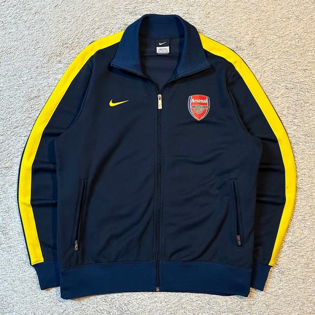 대장급) 나이키 아스날 12-13 사이드라인 트랙탑 져지 네이비