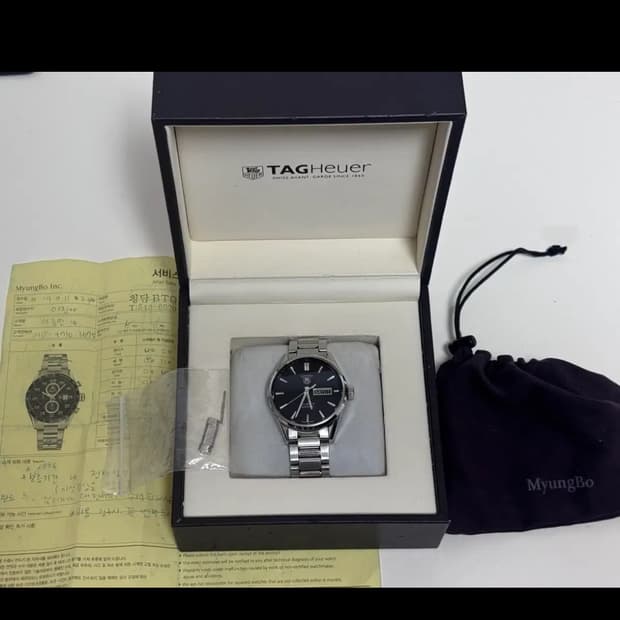 태그호이어 카레라 칼리버5 41미리 검판 데이데이트