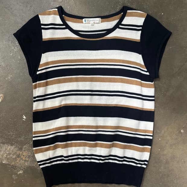 STRIPE KNIT TEE