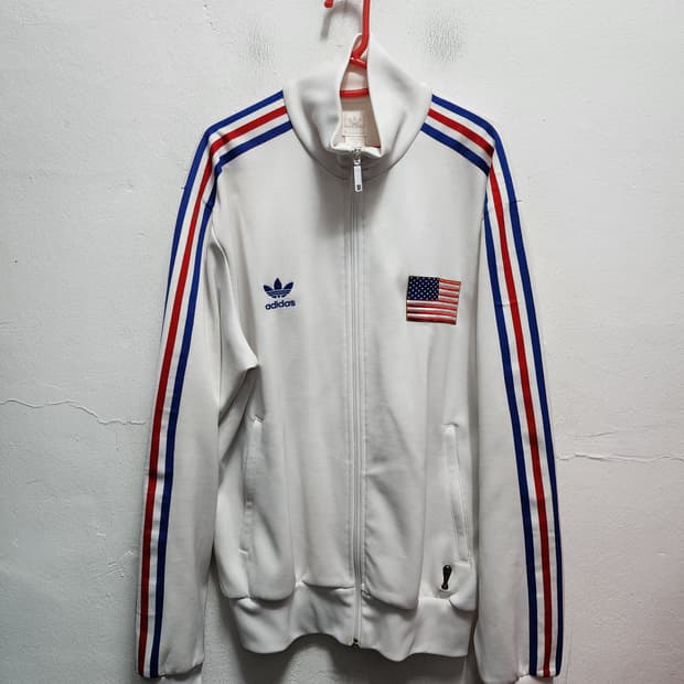 아디다스 구형 미국 국기 성조기 져지 트랙탑