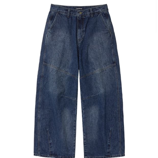 해칭룸 wide line jeans blue 2