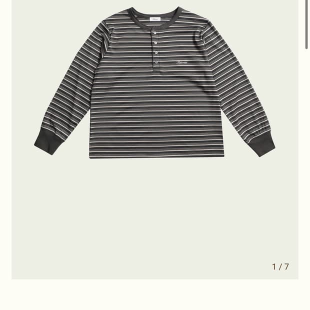 리본빛Dylan Long Sleeve Tee - Black Striped