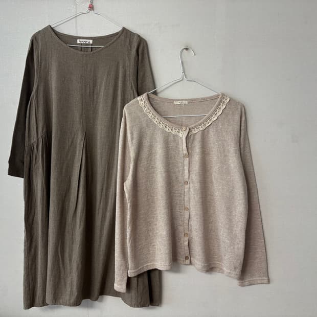 sm2원피스+자수 가디건