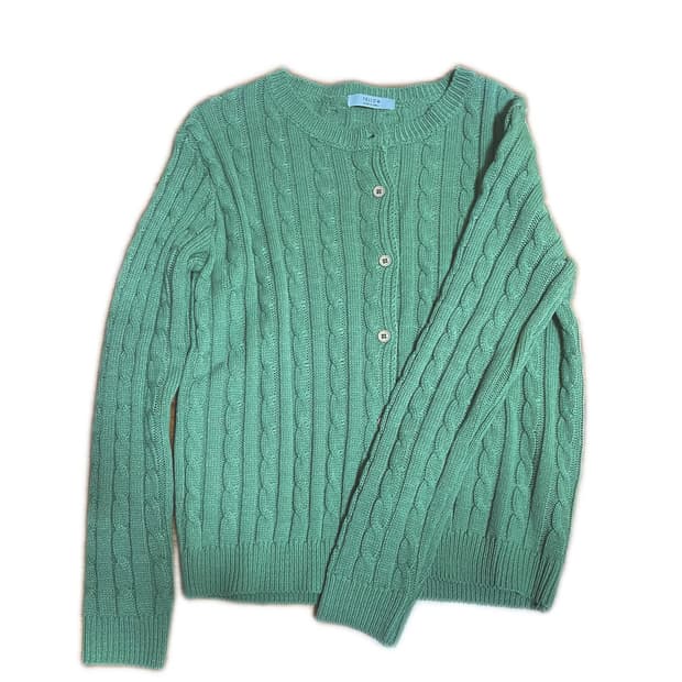 모리걸  민트 가디건