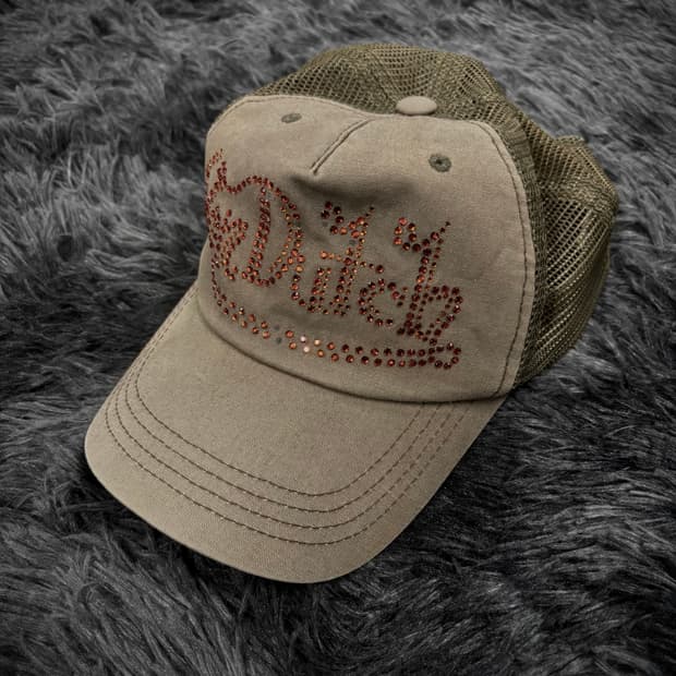 Von Dutch Y2k 매쉬망 브라운 스냅 볼캡