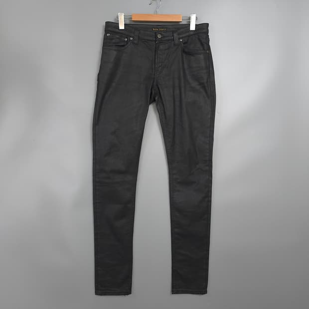 누디진 Nudie Jeans 스크니 블랙 코팅 데님팬츠 33
