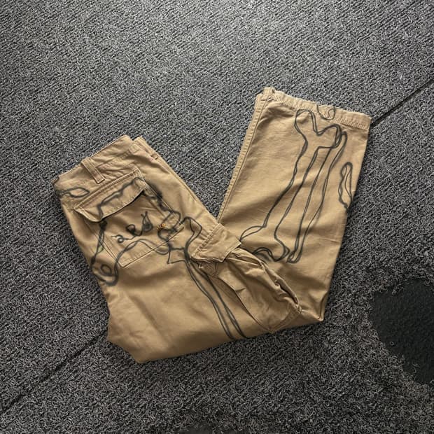 빈티지 아카이브 본 스켈레톤 카고 팬츠 5053