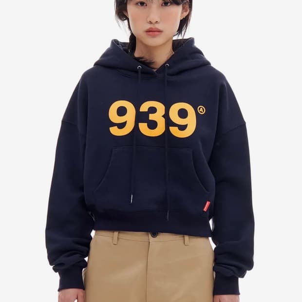 아카이브볼드 크롭 후드 939 LOGO CROP HOOD (NAVY)