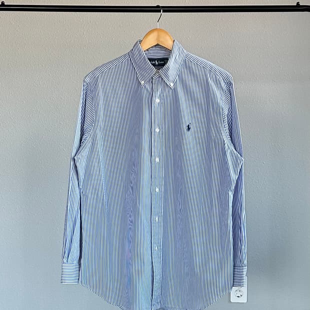 [M]폴로 랄프로렌 클래식핏 블루 스트라이프 셔츠