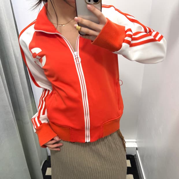 아디다스 오렌지 3S 트랙탑 져지