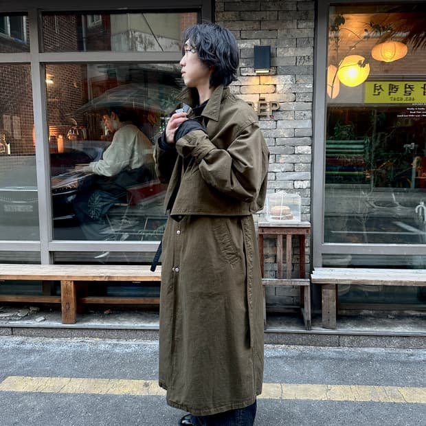 ( Yoke ) Detachable Duster Coat