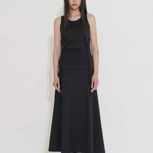 wsc archive cubic line long skirt 롱스커트