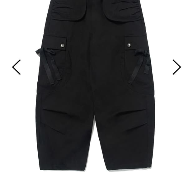 새상품) 허그유어스킨 멀티 카고 팬츠 블랙 S