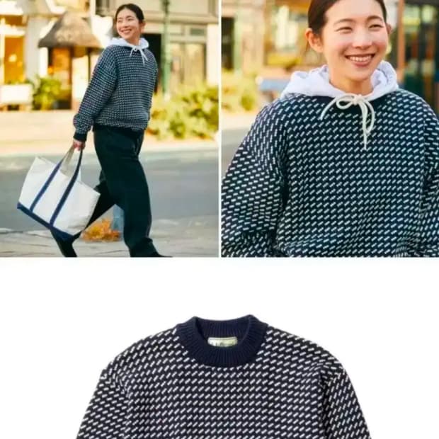 1980s llbean 버드아이 스웨터 usa xl