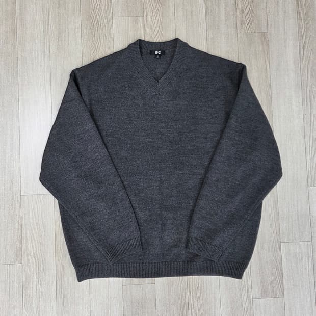 (1회착)유니클로C V넥 브이넥 니트 XL 그레이