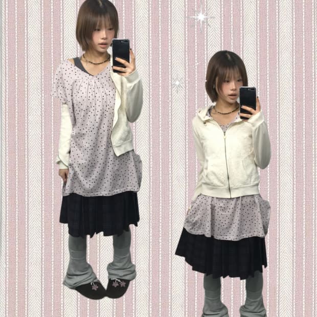 𖤐소프트 도트 레이어드 Set 𖤐