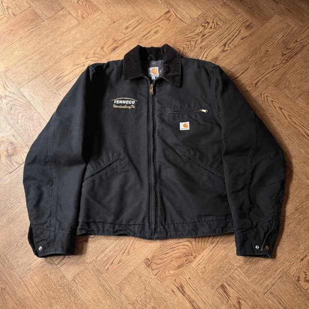 [M]칼하트 Made in USA J01 디트로이트 블랙 워크 자켓