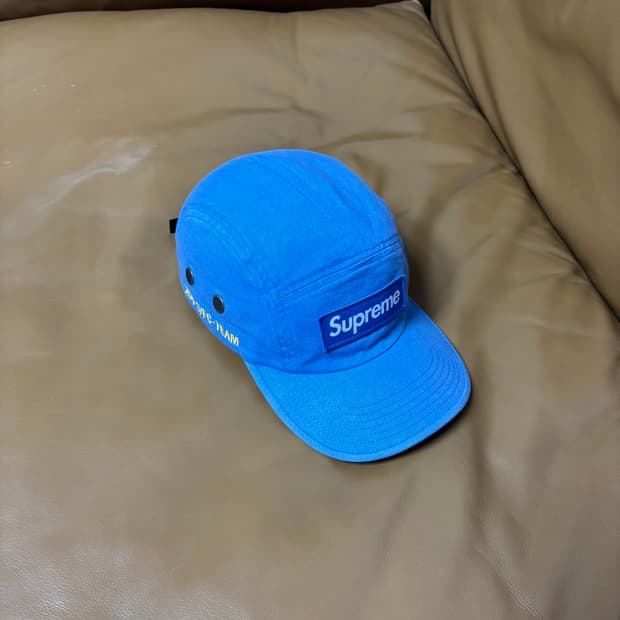 Supreme 슈프림 22ss 밀리터리 워시드 블루 캠프캡 모자