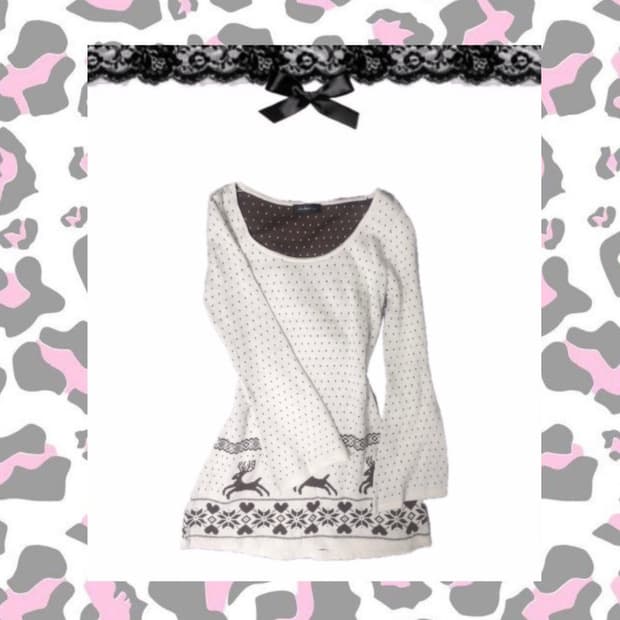 Japanese Vtg 라떼갸루 니트 원피스