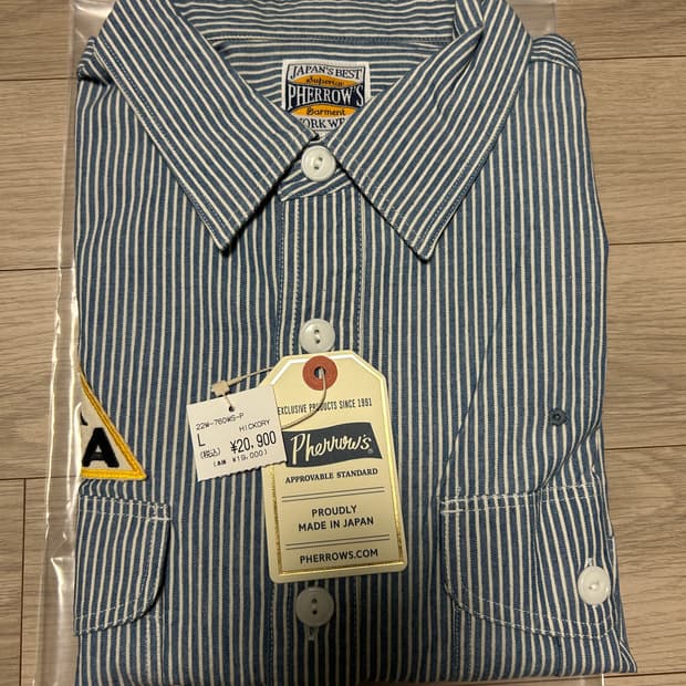 22페로우즈 히코리 워크셔츠 40 L
