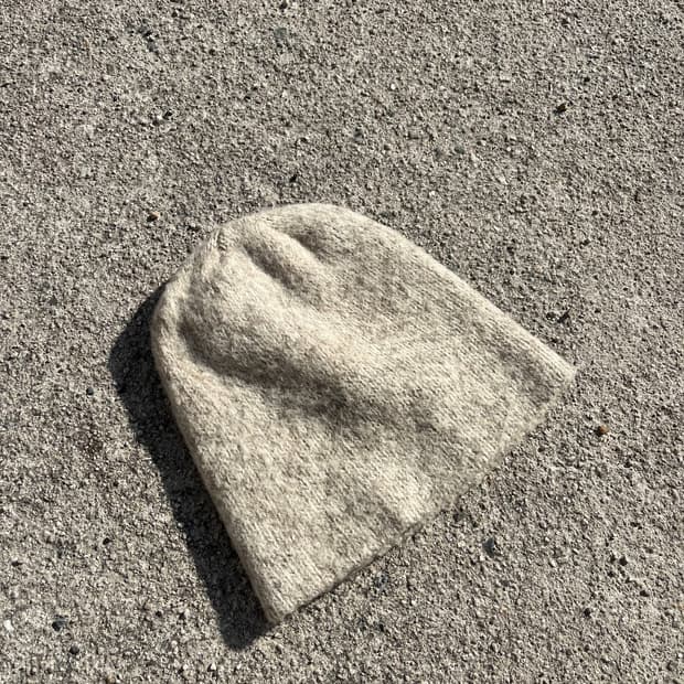 Vintage (Made in Usa) 울혼방 아이보리 비니 