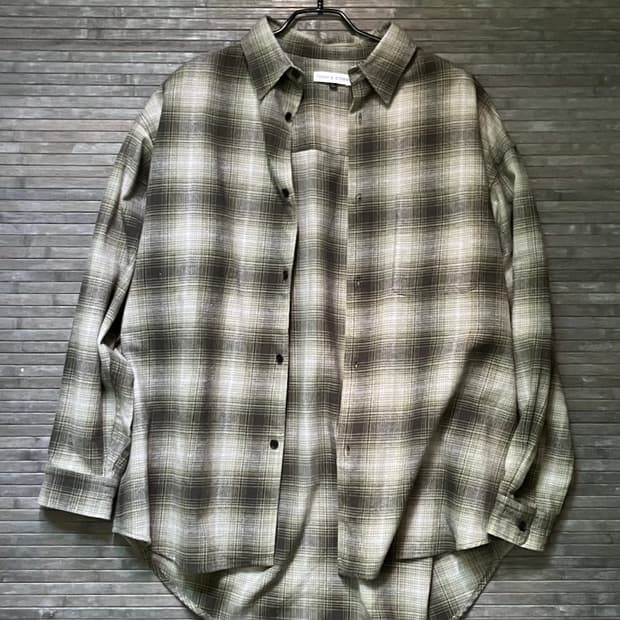 Gray green ombre over shirts