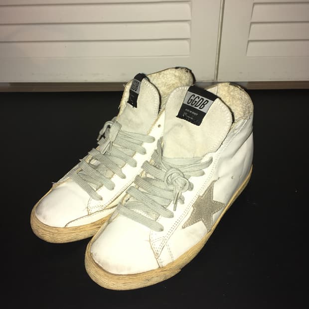 골든구스 하이탑 화이트 37