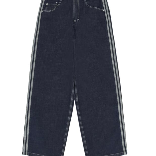 아디다스 오리지널스 90‘s 와이드 스케이터 데님 팬츠 네이비 33사이즈