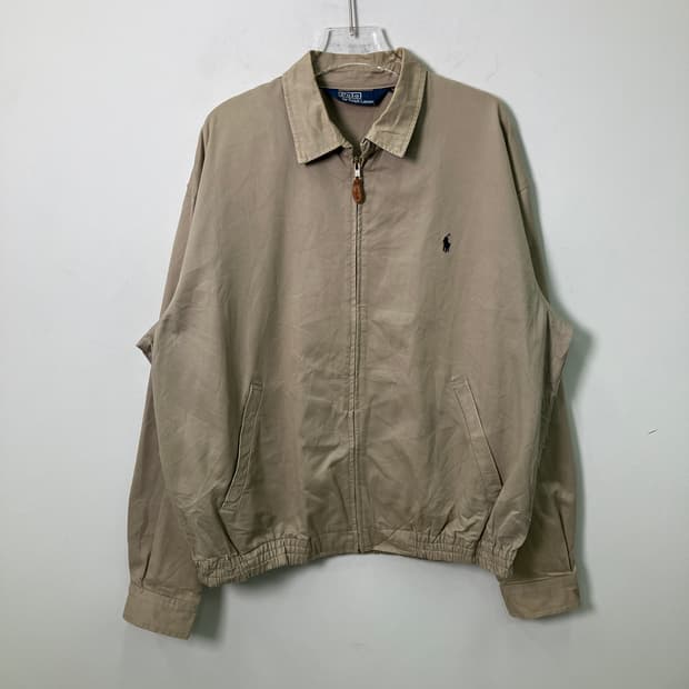 폴로 랄프로렌 베이지 베이포트 블루종 자켓 L
