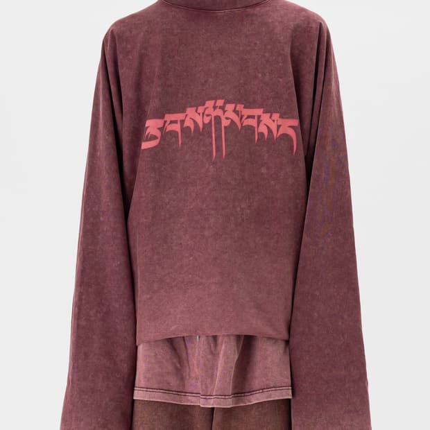 산쿠안즈 워시드 스웨트 셔츠 마살라 레드 M