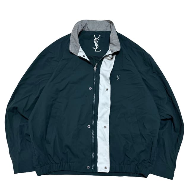 YSL 입생로랑 딥그린 블루종 자켓