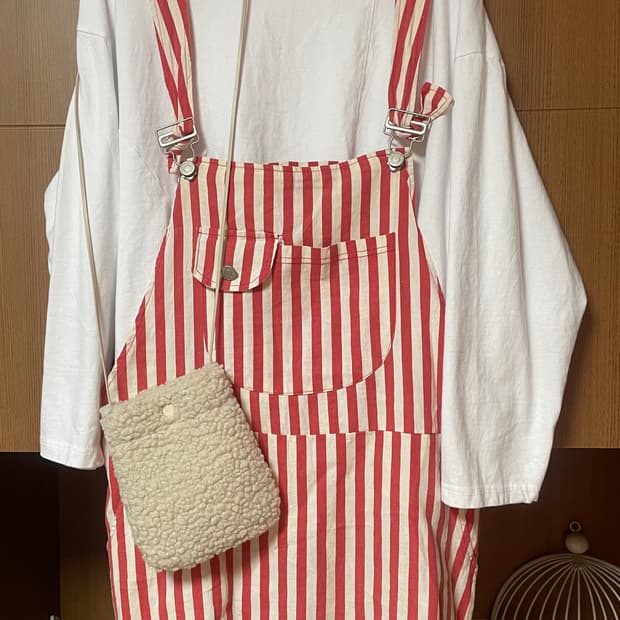 빈티지 멜빵 원피스 