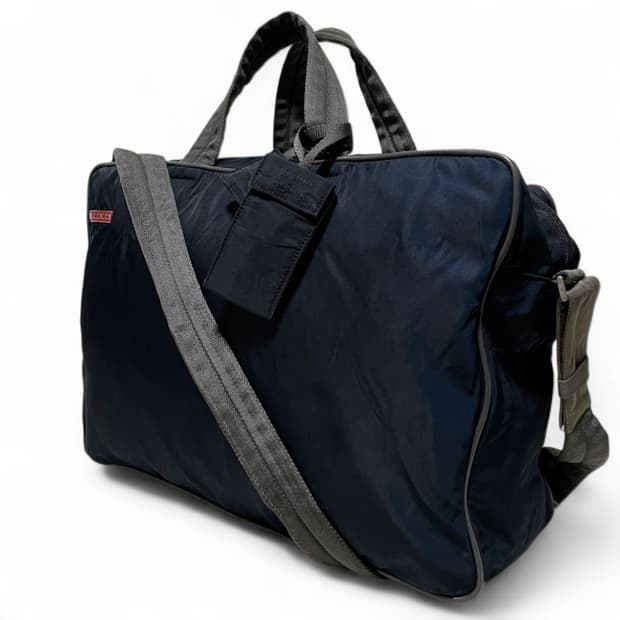 프라다 스포츠 나일론 보스톤 메신저백 네이비