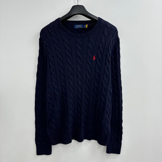 [신형] 100 폴로 랄프로렌 남자 꽈배기 니트