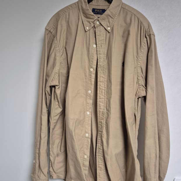 폴로 셔츠 L (베이지, 블루체크, 화이트)