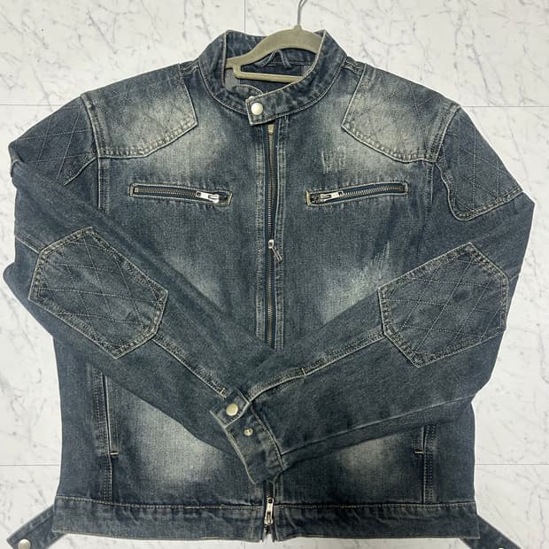 데님 바이커 자켓