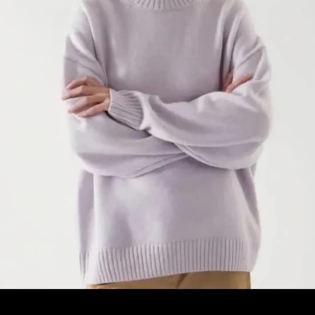 코스 울 100니트 xs 라벤더 색상