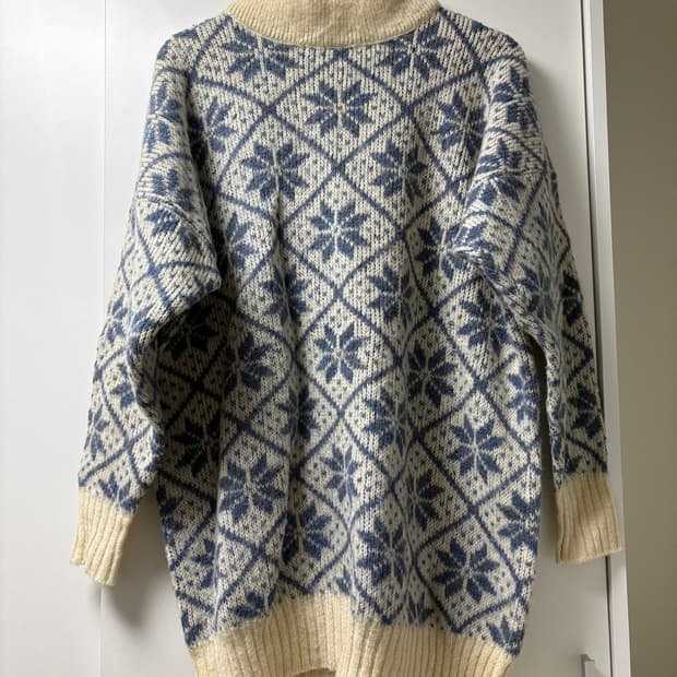 빈티지 아이슬란드 노르딕 니트 스웨터