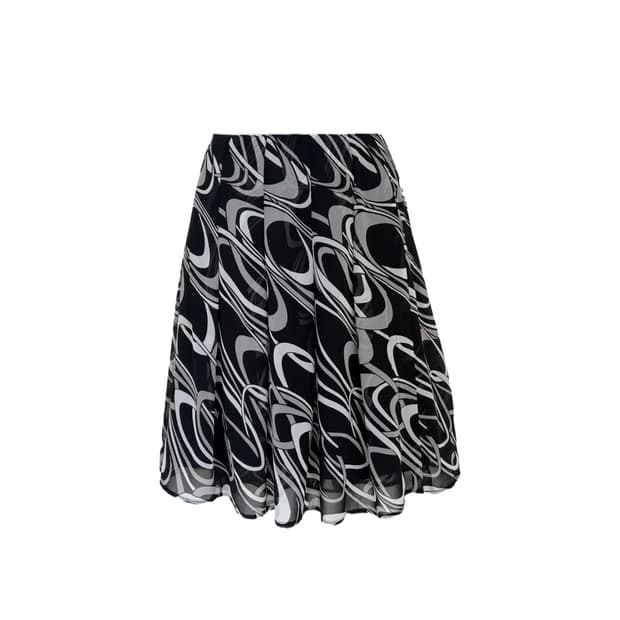 pattern flare skirt