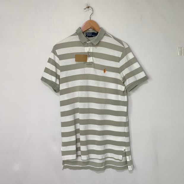 폴로랄프로렌 포니 카라 티셔츠 스트라이프 반팔 폴로티 남성 L