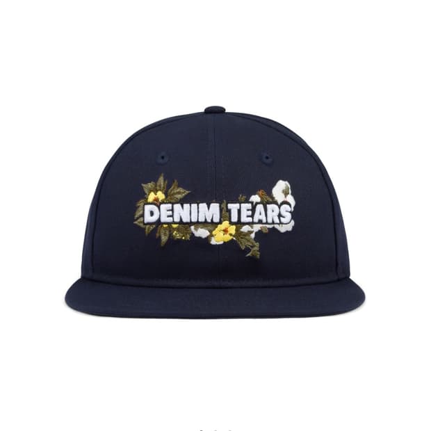 데님티어스 New Era Floral Logo Cap Navy