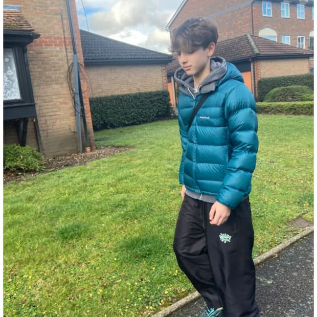 (L)몽벨 알파인 일본 빈티지 다운 패딩 아쿠아블루