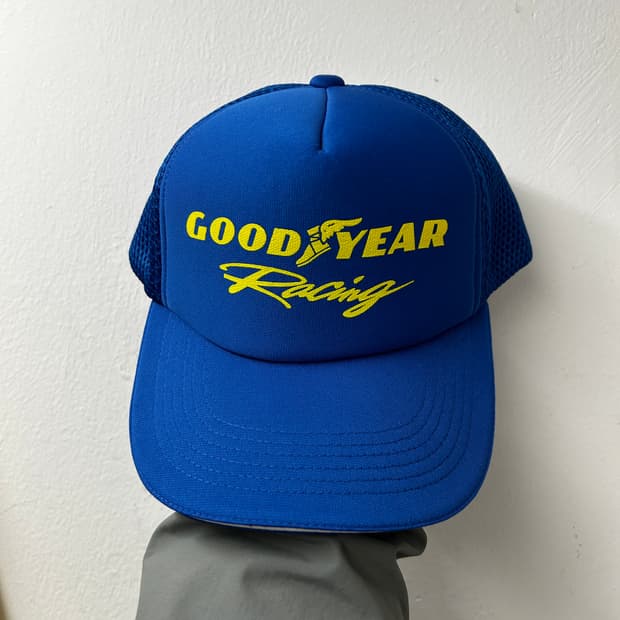 빈티지 굿이어 레이싱 메쉬캡 블루