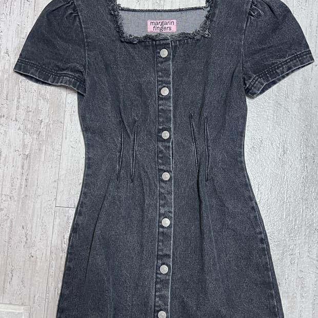 마가린핑거스 블랙 데님 원피스