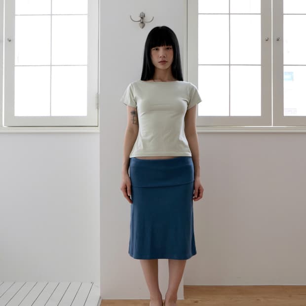 babyrap fold midi sk 블루