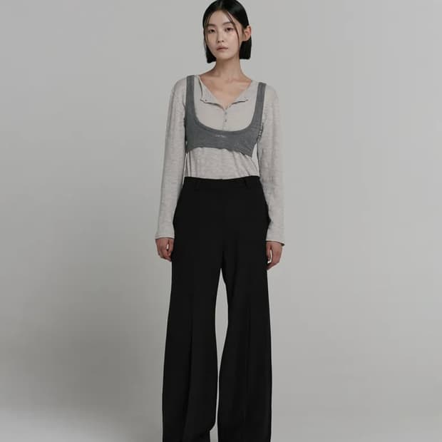 로우타이드 플레어 울 팬츠