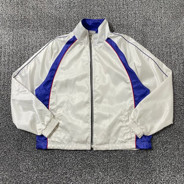 빈티지9. MIZUNO 미즈노 바람막이 점퍼 화이트 블루 윈드브레이커